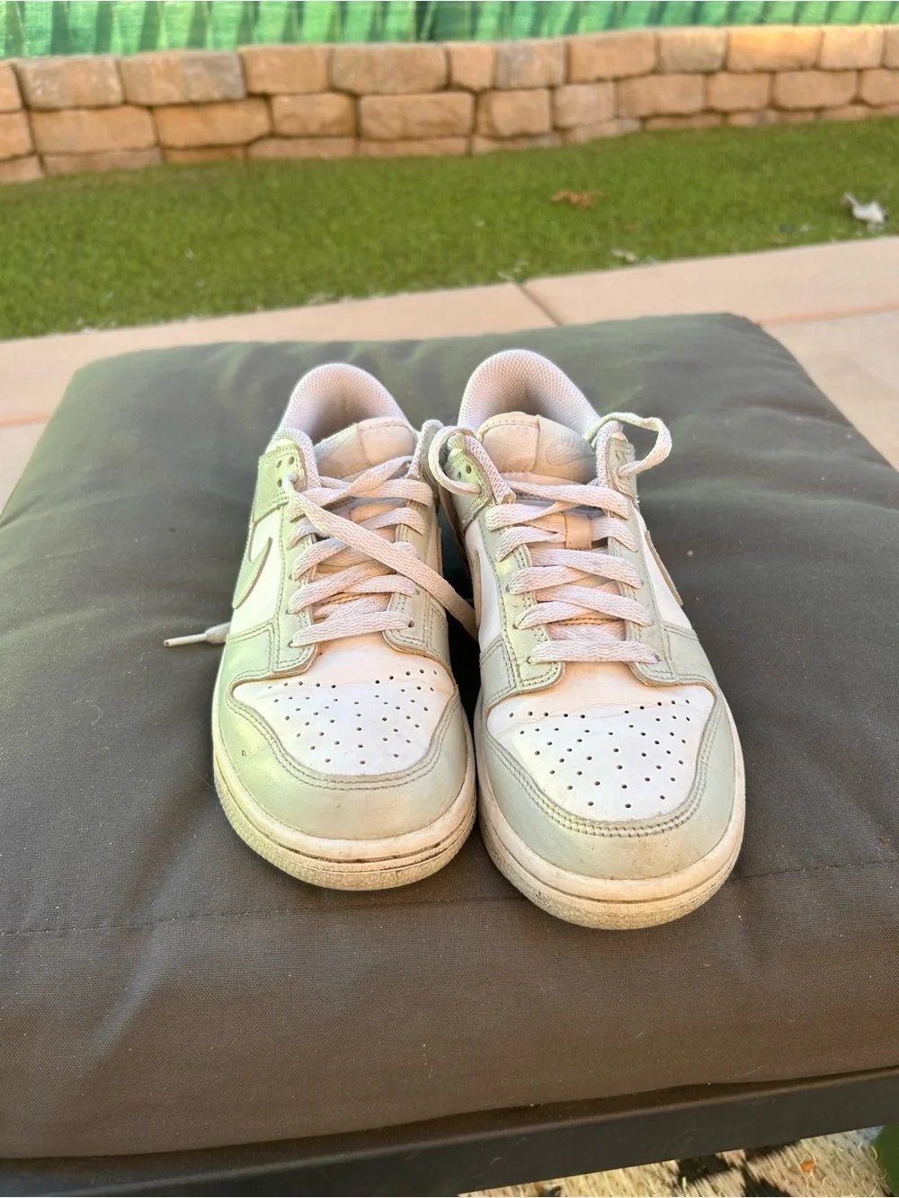 Nike Men’s Low-Top Sneakers in Sage Green and Cream